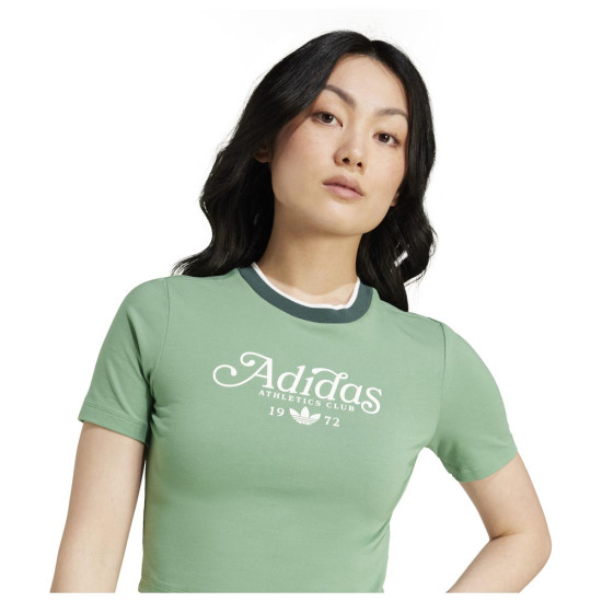 Adidas Γυνακεία κοντομάνικη μπλούζα Badge Slim 3-Stripes Tee Graphic